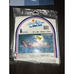 Intex Suntanner Pool Float Unisex OS Silver Vintage 1990 The Wet Set 59725